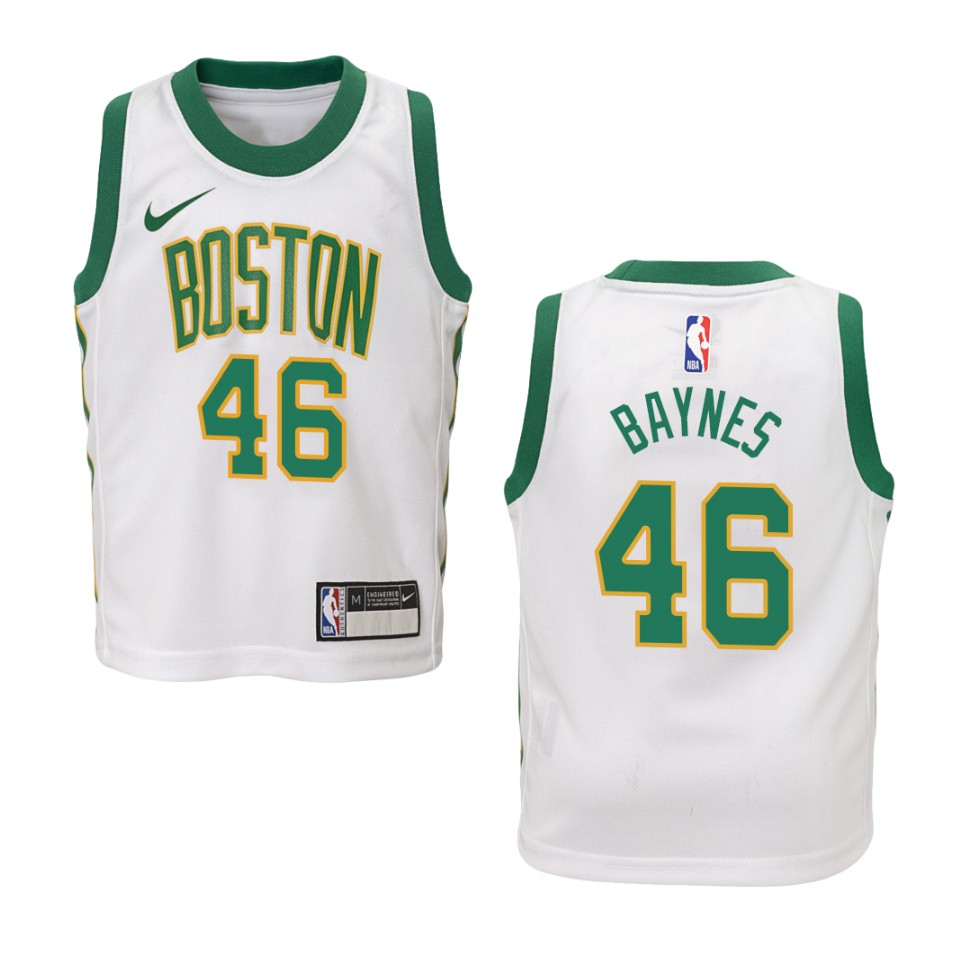Youth Boston Celtics Aron Baynes #46 Swingman City White Jersey 2401NFGT